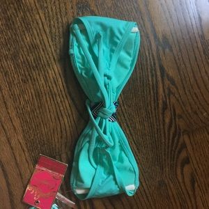 Candie's Swim - NWT Teal bikini top with tribal print in middle Candie's Swim - NWT Teal bikini top with tribal print in middle